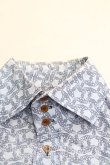 画像5: ヴィヴィアンウエストウッド MAN 中古 / オーブ総柄高襟シャツ 44 青  H-25-01-19-028-bl-IN-ZH (5)