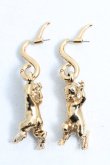 画像2: ヴィヴィアンウエストウッド 中古 / ANGLO SATYR EARRING  ゴールド  H-25-01-19-100-er-IN-ZH (2)