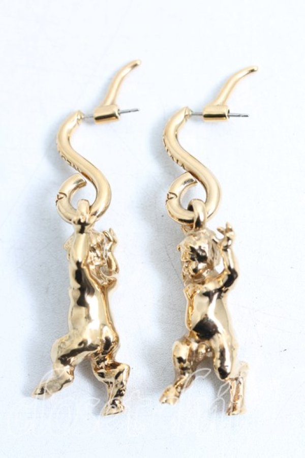 画像2: ヴィヴィアンウエストウッド 中古 / ANGLO SATYR EARRING  ゴールド  H-25-01-19-100-er-IN-ZH (2)