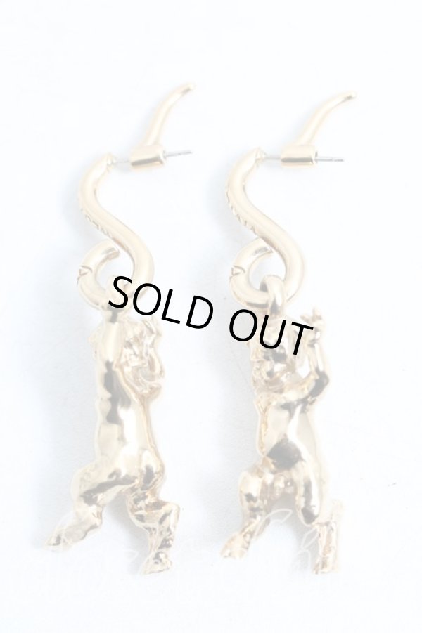 画像2: ヴィヴィアンウエストウッド 中古 / ANGLO SATYR EARRING  ゴールド  H-25-01-19-100-er-IN-ZH (2)