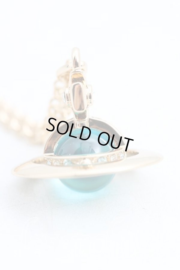 画像2: ヴィヴィアンウエストウッド 中古 / NEW TINY ORB PENDANT  ゴールド×青  H-25-01-19-103-nl-IN-ZH (2)