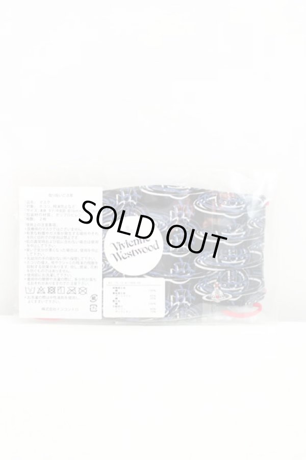 画像2: ヴィヴィアンウエストウッド 中古 / マスク(黒×オーブリピート)   H-25-01-19-125-gd-IN-ZH (2)
