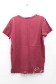 画像2: ヴィヴィアンウエストウッド 中古 / 単色オーブ刺繍Tシャツ 2 エンジ  H-25-02-02-031-ts-OD-ZH (2)