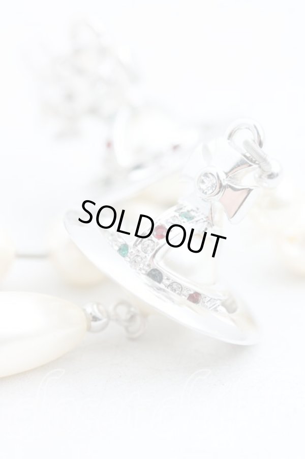 画像2: ヴィヴィアンウエストウッド 中古 / ブロークンパールピアス  シルバー  H-25-02-09-047-er-IN-ZH (2)