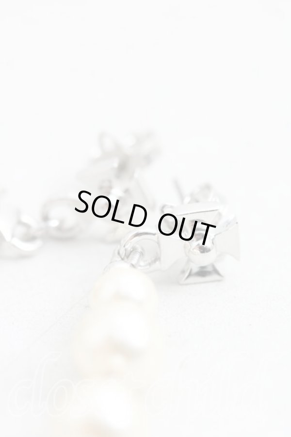 画像4: ヴィヴィアンウエストウッド 中古 / ブロークンパールピアス  シルバー  H-25-02-09-047-er-IN-ZH (4)