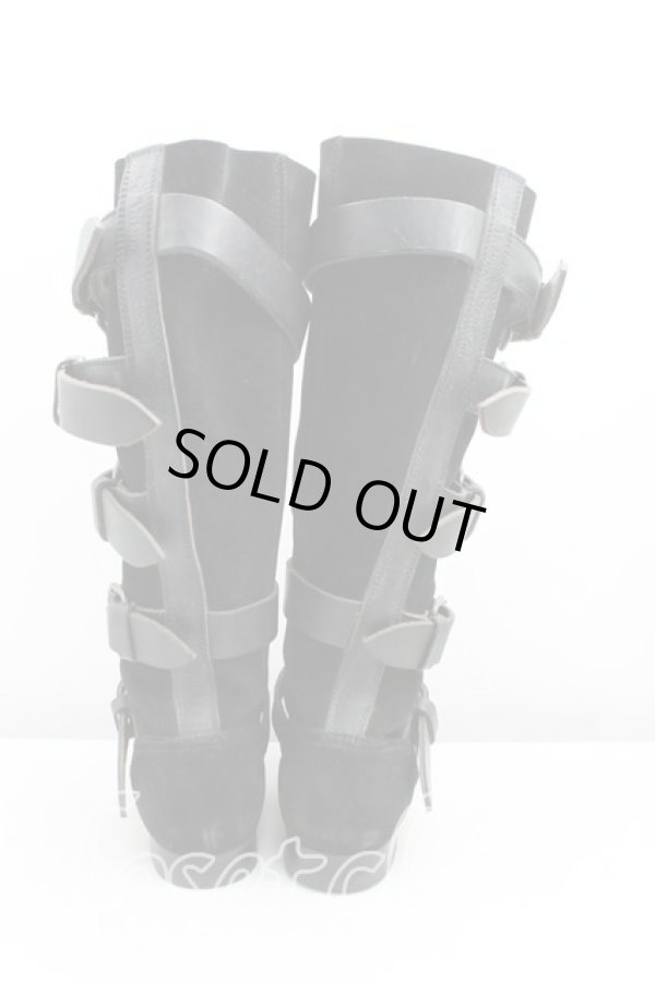 画像4: ヴィヴィアンウエストウッド 中古 / スエードパイレーツブーツ 34 黒  H-25-02-09-057-sh-OD-ZH (4)