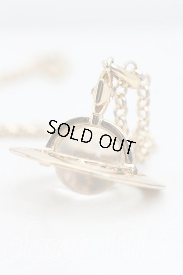 画像2: ヴィヴィアンウエストウッド 中古 / スモールオーブネックレス  ゴールド  H-25-02-16-046-nl-IN-ZH (2)