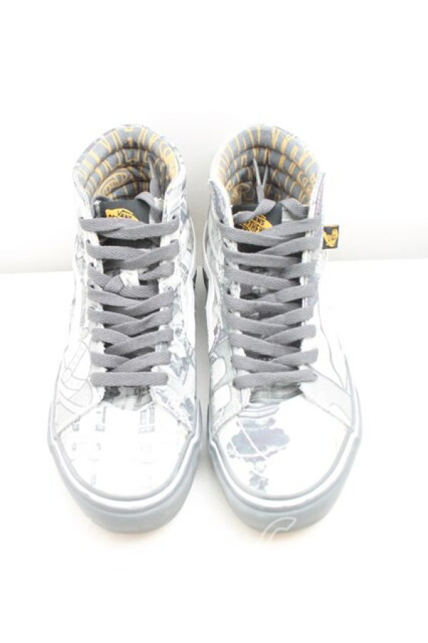 画像2: ANGLOMANIAxVANS 中古 / コラボレーションスニーカーピカデリーサーカスプリント(モノクロ) 23 灰  H-25-02-16-049-sh-OD-ZH (2)