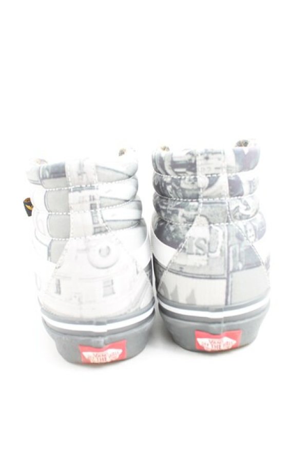 画像4: ANGLOMANIAxVANS 中古 / コラボレーションスニーカーピカデリーサーカスプリント(モノクロ) 23 灰  H-25-02-16-049-sh-OD-ZH (4)