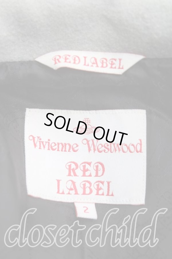 画像3: ヴィヴィアンウエストウッド 中古 / ウールメルトンAラインコート 2 ライトグレー  H-25-02-16-009-co-IN-ZH (3)