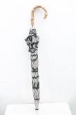 画像4: ヴィヴィアンウエストウッド 中古 / ハンドドローイングスクイグル長傘  白×茶×黒  H-25-02-23-052-gd-IN-ZH (4)