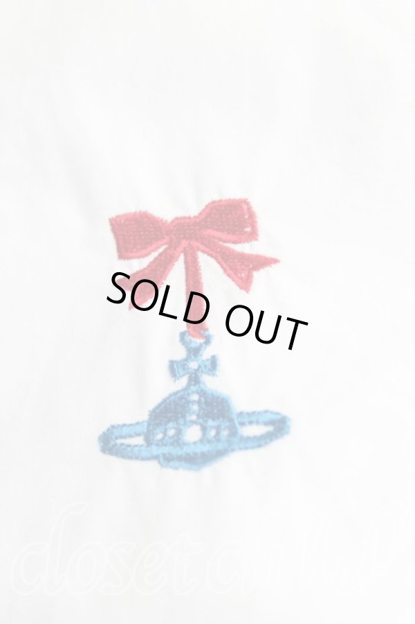 画像5: ヴィヴィアンウエストウッド 中古 / エッセンシャルオーブ刺繍シャツ  白  H-25-02-23-008-bl-OD-ZH (5)