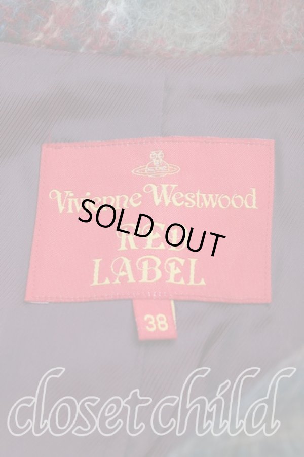 画像3: ヴィヴィアンウエストウッド 中古 / タータンチェックモヘヤコート 38 赤  H-25-03-02-022-co-OD-ZH (3)