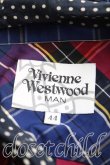 画像3: ヴィヴィアンウエストウッド MAN 中古 / タータンチェックタイフロントシャツ 44 赤  H-25-03-02-031-bl-OD-ZH (3)