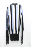 画像2: ヴィヴィアンウエストウッド MAN 中古 / ストライプロングカーディガン 44 黒ｘ水色  H-25-03-02-057-to-OD-ZH (2)