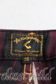 画像3: ANGLOMANIA 中古 / チェッククラッチデニムスカート W26 エンジ  H-25-03-02-092-sk-OD-ZH (3)