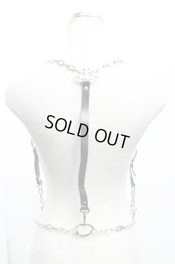 画像2: ヴィヴィアンウエストウッド 中古 / BELTS ORBチェーンハーネス  黒  H-25-03-02-102-ac-OD-ZH (2)