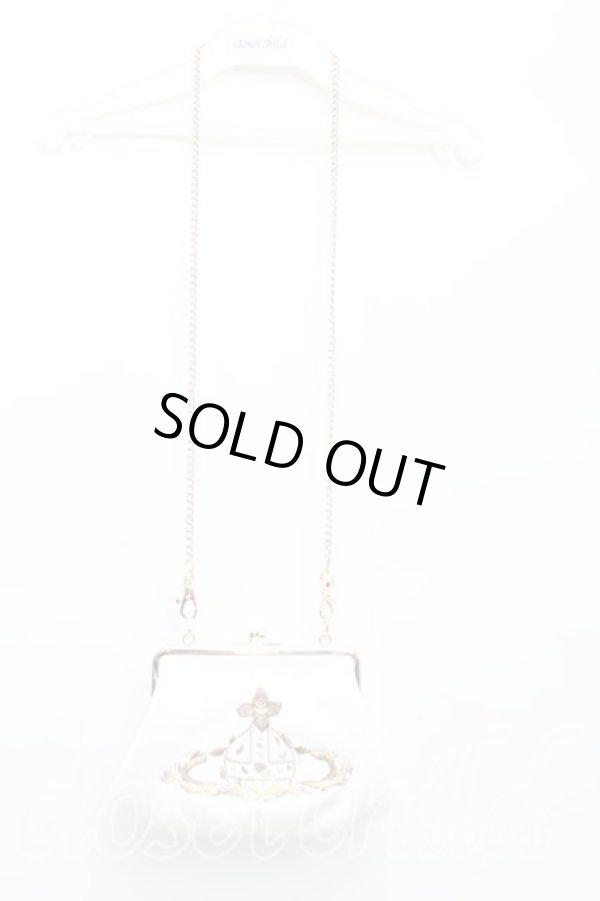 画像2: ヴィヴィアンウエストウッド 中古 / エンブロイダリーフレームショルダーポーチ  白  H-25-03-02-109-ba-OD-ZH (2)