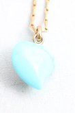 画像2: ヴィヴィアンウエストウッド 中古 / ターコイズハートネックレス  ゴールド  H-25-03-02-120-nl-IN-ZH (2)