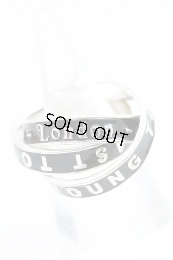 画像3: ヴィヴィアンウエストウッド 中古 / T.F.T.L3連リング XS 黒  H-25-03-02-128-rg-OD-ZH (3)