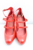 画像2: ヴィヴィアンウエストウッド×Melissa 中古 / 3ストラップエレベーテッドシューズ 37 赤  H-25-03-02-145-sh-OD-ZH (2)