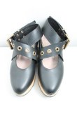 画像2: ヴィヴィアンウエストウッド 中古 / BUCKLE BALERINA CALF シューズ 24cm位 黒  H-25-03-02-149-sh-OD-ZH (2)