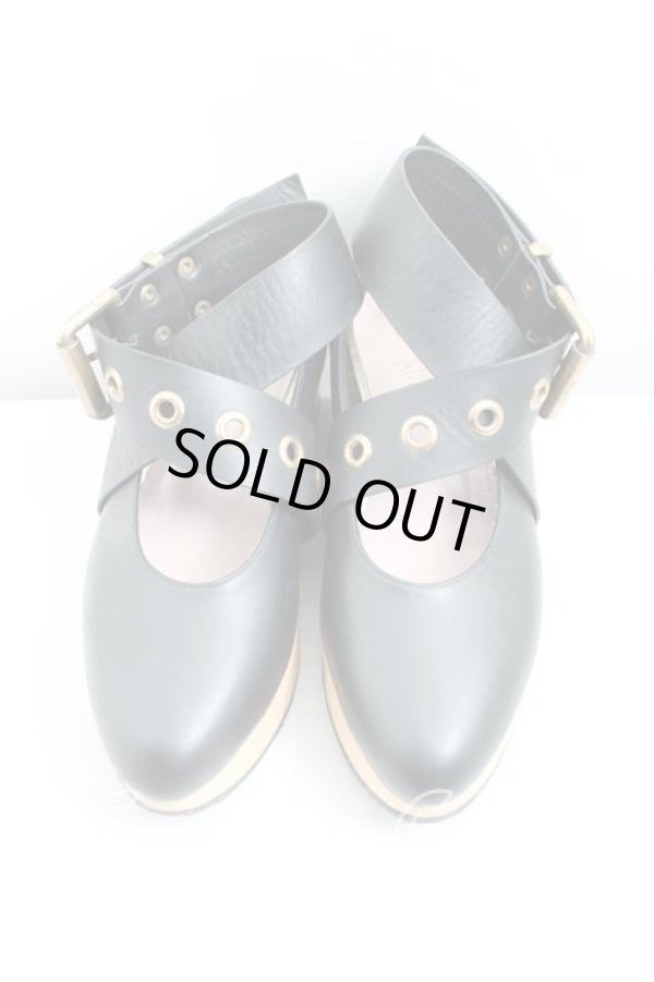 画像2: ヴィヴィアンウエストウッド 中古 / BUCKLE BALERINA CALF シューズ 24cm位 黒  H-25-03-02-149-sh-OD-ZH (2)