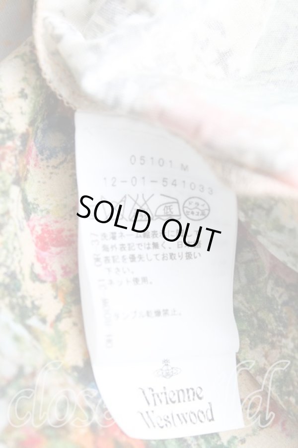 画像4: ヴィヴィアンウエストウッド 中古 / フラワーptワンピース S カーキ  H-25-03-02-014-op-OD-ZH (4)