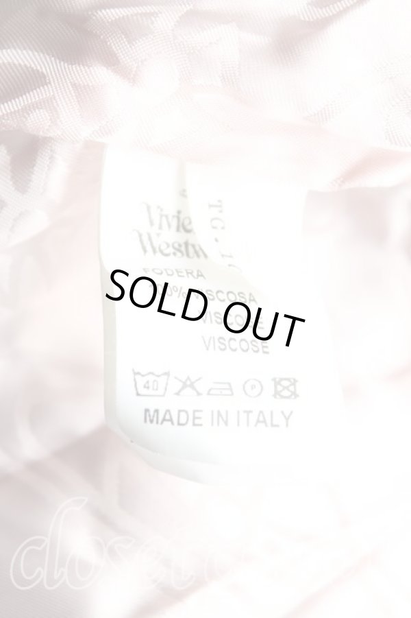 画像4: Worlds End 中古 / ストライプパワーショルダージャケット  紺  H-25-03-09-003-jc-IN-ZH (4)