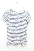 画像2: ANGLOMANIA 中古 / ボーダーTシャツ S 青ｘ生成  H-25-03-09-038-ts-OD-ZH (2)