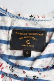 画像3: ANGLOMANIA 中古 / ボーダーTシャツ S 青ｘ生成  H-25-03-09-038-ts-OD-ZH (3)