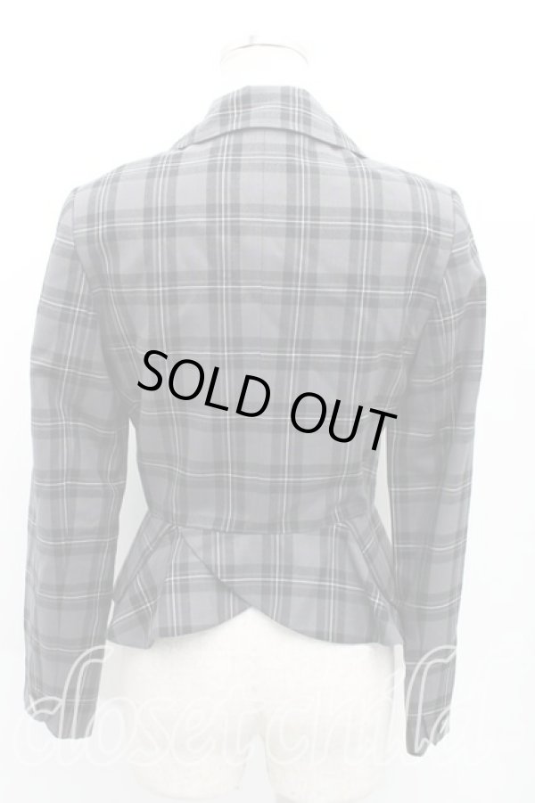 画像2: ヴィヴィアンウエストウッド 中古 / タータンチェックベッティーナジャケット 1 灰  H-25-03-09-006-jc-OD-ZH (2)