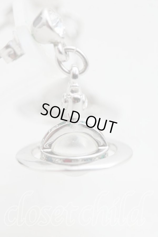 画像2: ヴィヴィアンウエストウッド 中古 / プチオーブドロップイヤリング  シルバー  H-25-03-09-058-er-IN-ZH (2)