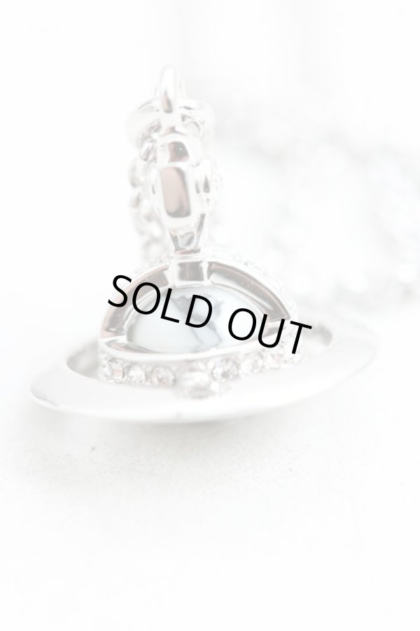 画像2: ヴィヴィアンウエストウッド 中古 / ニュープチオーブネックレス  シルバー  H-25-03-09-062-nl-IN-ZH (2)