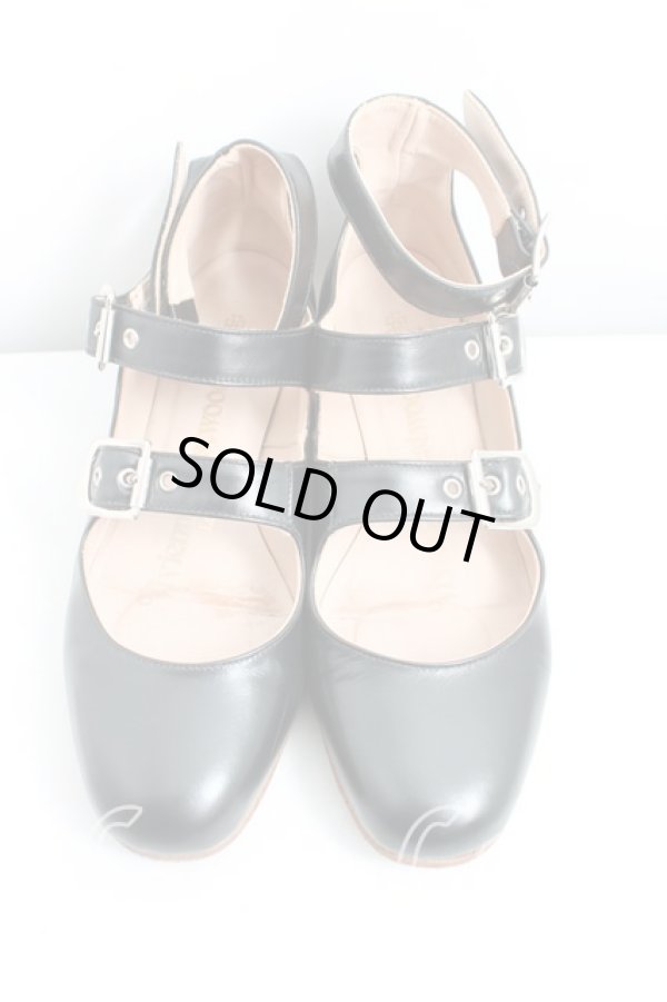 画像2: ヴィヴィアンウエストウッド 中古 / ロマン3ストラップシューズ UK6 黒  H-25-03-09-067-sh-OD-ZH (2)