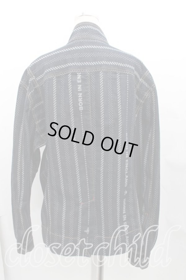 画像2: ヴィヴィアンウエストウッド 中古 / カラーオーブ刺繍デニムジャケット S インディゴ  H-25-03-09-002-jc-OD-ZH (2)