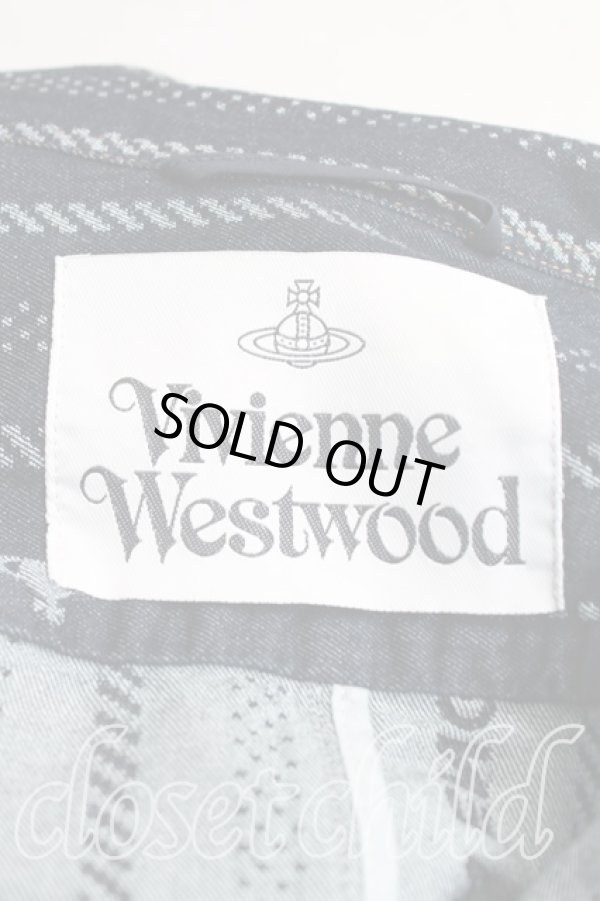 画像3: ヴィヴィアンウエストウッド 中古 / カラーオーブ刺繍デニムジャケット S インディゴ  H-25-03-09-002-jc-OD-ZH (3)