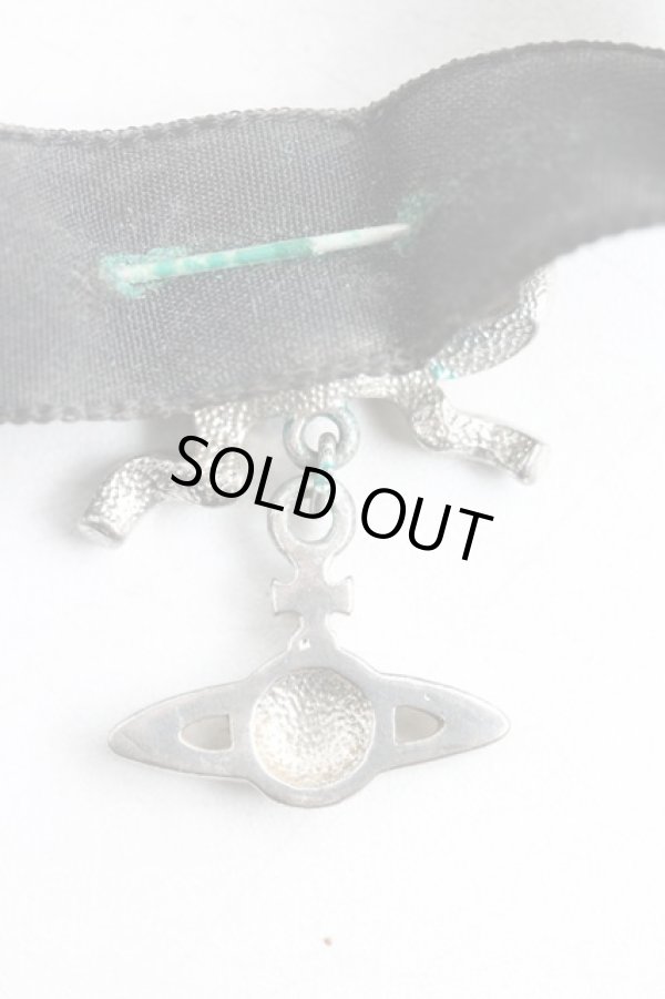 画像2: ヴィヴィアンウエストウッド 中古 / ボウオーブチョーカー  シルバー  H-25-03-16-024-nl-OD-ZH (2)