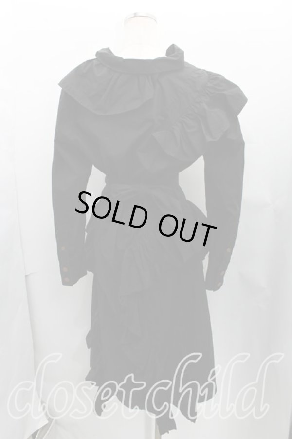 画像2: ヴィヴィアンウエストウッド 中古 / オーガニックコットンタイプライターラッフルドレス 00 黒  H-25-03-16-002-op-IN-ZH (2)