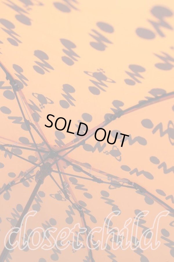 画像2: ヴィヴィアンウエストウッド 中古 / 総柄折リタタミ傘  オレンジ  H-25-03-23-028-gd-IN-ZH (2)