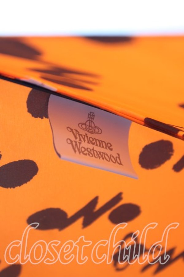 画像3: ヴィヴィアンウエストウッド 中古 / 総柄折リタタミ傘  オレンジ  H-25-03-23-028-gd-IN-ZH (3)