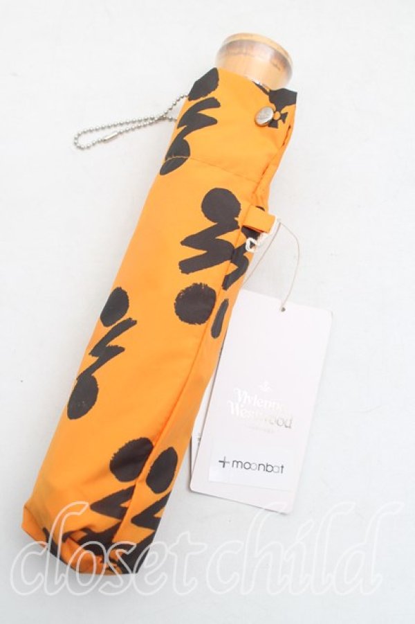 画像4: ヴィヴィアンウエストウッド 中古 / 総柄折リタタミ傘  オレンジ  H-25-03-23-028-gd-IN-ZH (4)