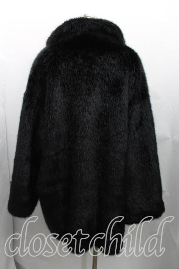 画像2: ヴィヴィアンウエストウッド 中古 / フェイクファーコート 00 黒  H-25-03-23-004-co-OD-ZH (2)