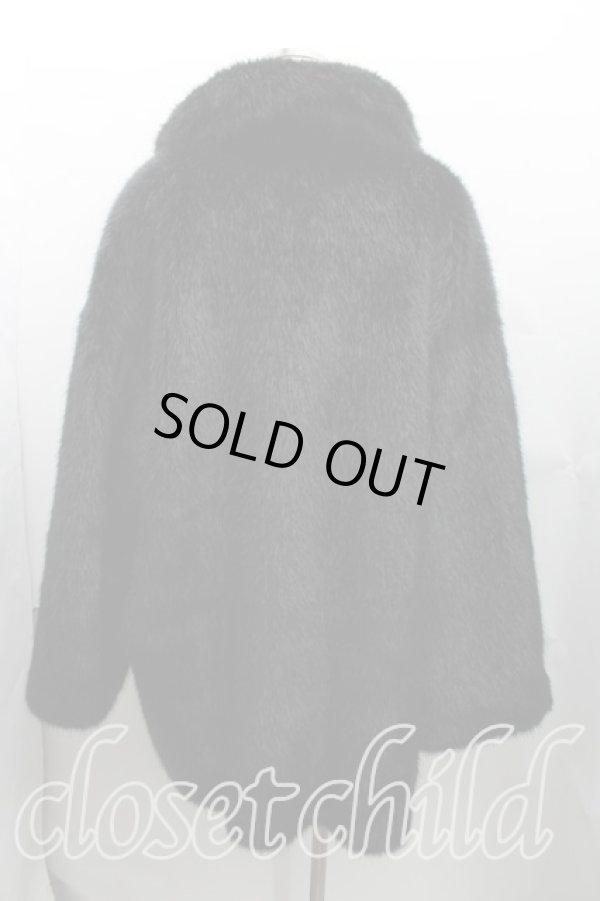 画像2: ヴィヴィアンウエストウッド 中古 / フェイクファーコート 00 黒  H-25-03-23-004-co-OD-ZH (2)