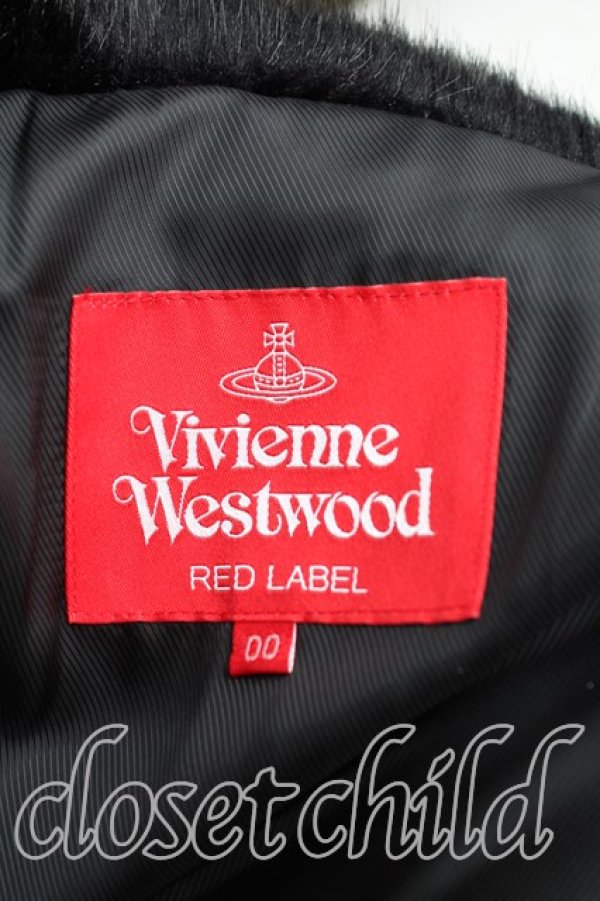 画像3: ヴィヴィアンウエストウッド 中古 / フェイクファーコート 00 黒  H-25-03-23-004-co-OD-ZH (3)