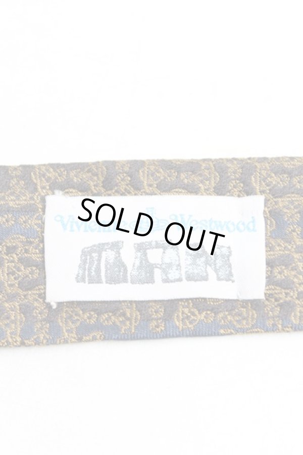 画像3: ヴィヴィアンウエストウッド MAN 中古 / チェーンオーブネクタイ  茶x紺  H-25-03-23-068-gd-OD-ZH (3)