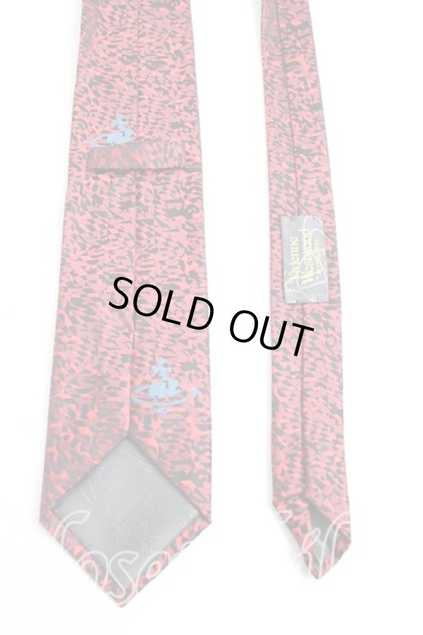 画像2: ヴィヴィアンウエストウッド MAN 中古 / モザイク柄ネクタイ  赤  H-25-03-23-075-gd-OD-ZH (2)