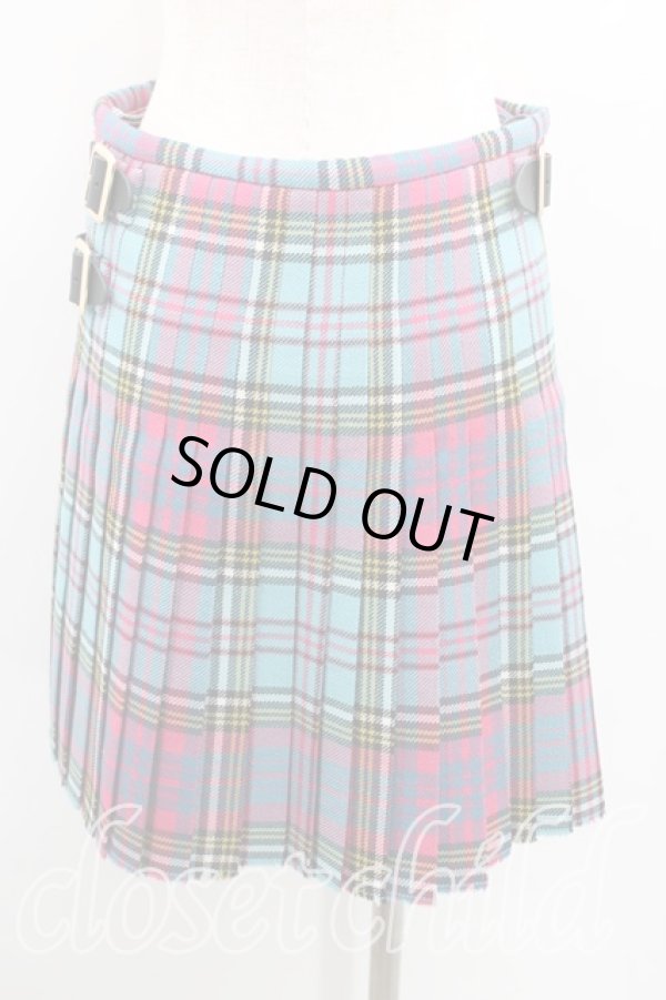 画像2: Worlds End 中古 / ブルーマックキルトスカート I 青  H-25-03-23-011-sk-OD-ZH (2)