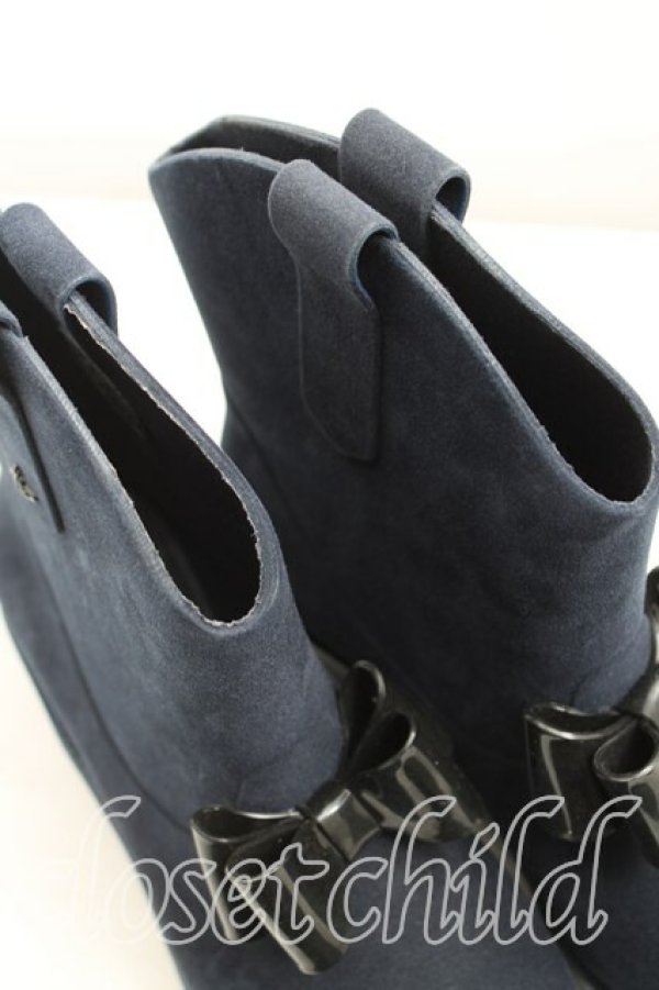 画像9: ヴィヴィアンウエストウッド×Melissa 中古 / プロテクションブーツ 24.5cm 紺  H-25-03-30-030-sh-OD-ZH (9)