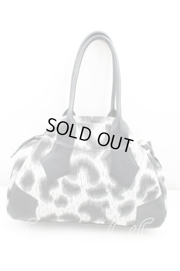 画像2: ヴィヴィアンウエストウッド 中古 / レオパードヤスミンバッグ  黒  H-25-03-30-008-ba-OD-ZH (2)